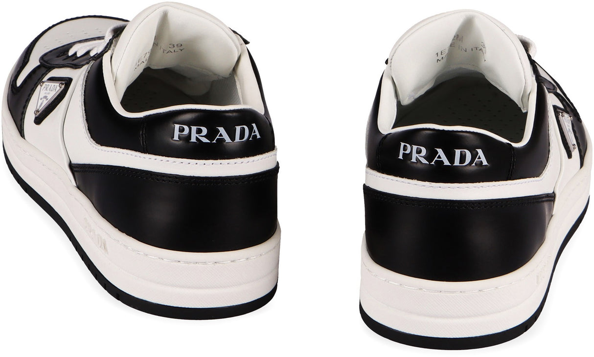 PRADA Downtown Chic Leather Low-Top Sneakers