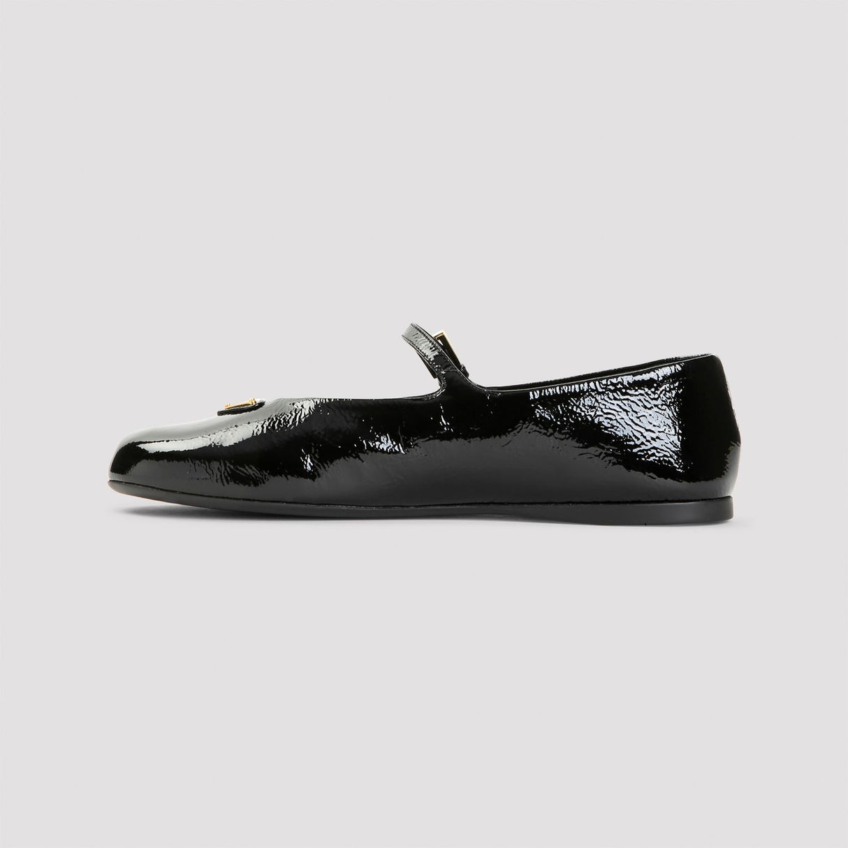 PRADA Classic Patent Leather Ballet Flats with Adjustable Strap - Size Available