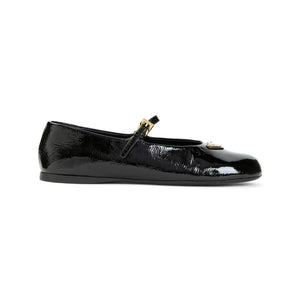 PRADA Classic Patent Leather Ballet Flats with Adjustable Strap - Size Available