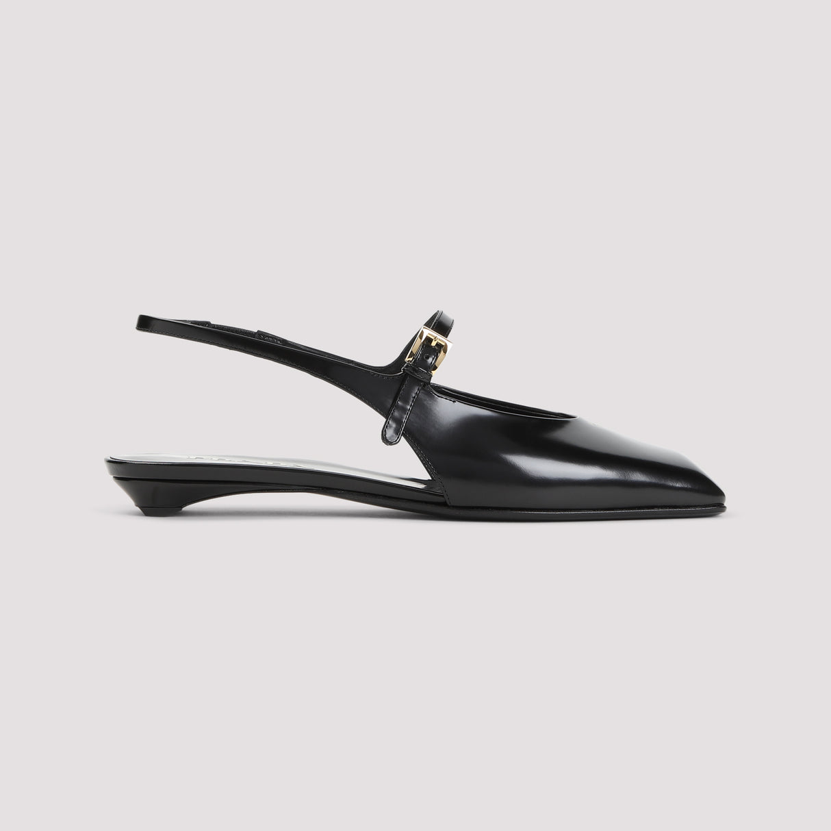 PRADA Elegant 100% Leather Flat Sandals with 2CM Heel Height