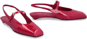 PRADA Slingback Ballet Flats with Ankle Strap