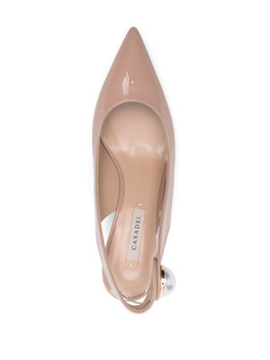 CASADEI Elegant Patent Leather Kitten Heel Pumps