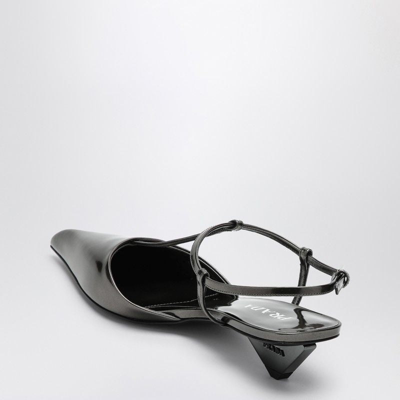 PRADA Sleek Patent Leather Slingback Pumps