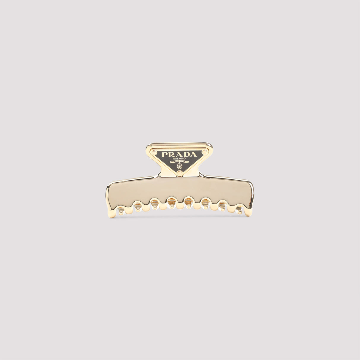 PRADA Chic Brass Hair Clip for Women - Perfect for SS25