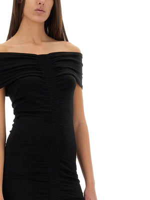 ALEXANDER WANG Off-the-Shoulder Ruched Mini Dress