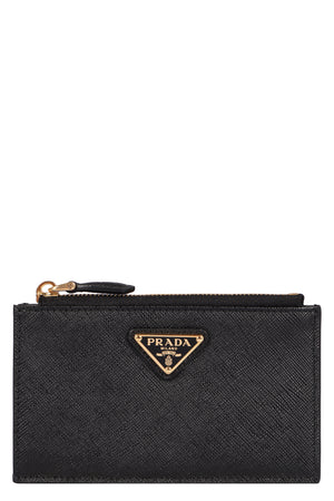 PRADA Mini Leather Card Holder - 100% Leather, 13.5cm x 8.5cm x 1cm