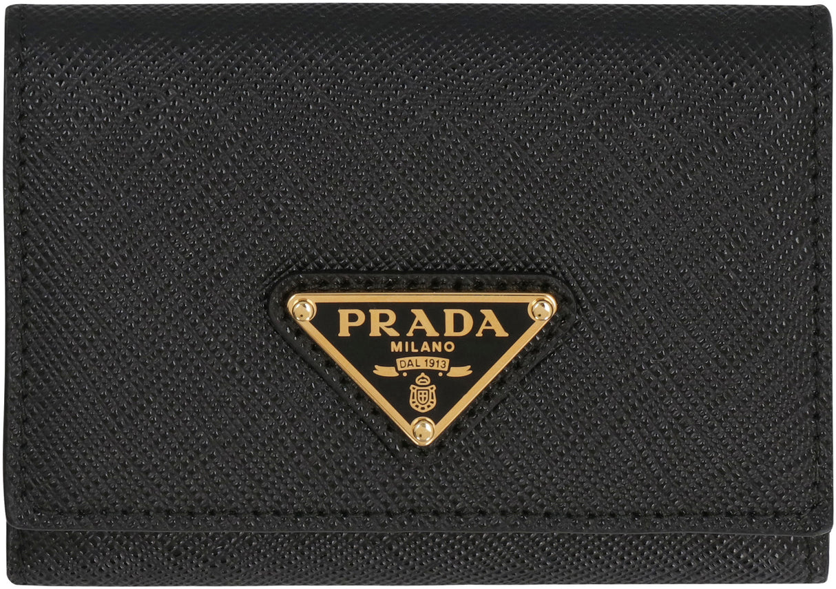 PRADA Mini Saffiano Leather Wallet