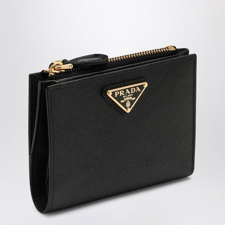 PRADA Mini Black Saffiano Leather Wallet