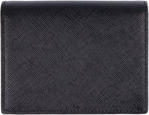 PRADA Mini Black Saffiano Leather Wallet