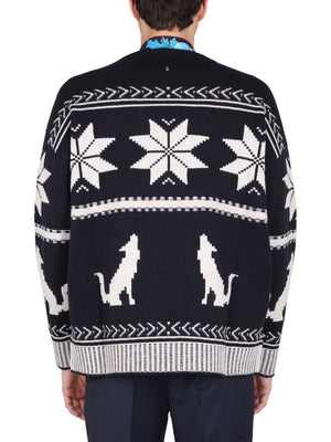 ETRO Men's Virgin Wool Sweater with Inlaid Pattern