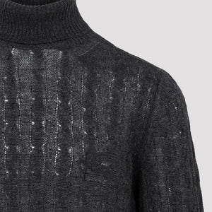 ETRO Grey Cable-Knit Cashmere Sweater for Men