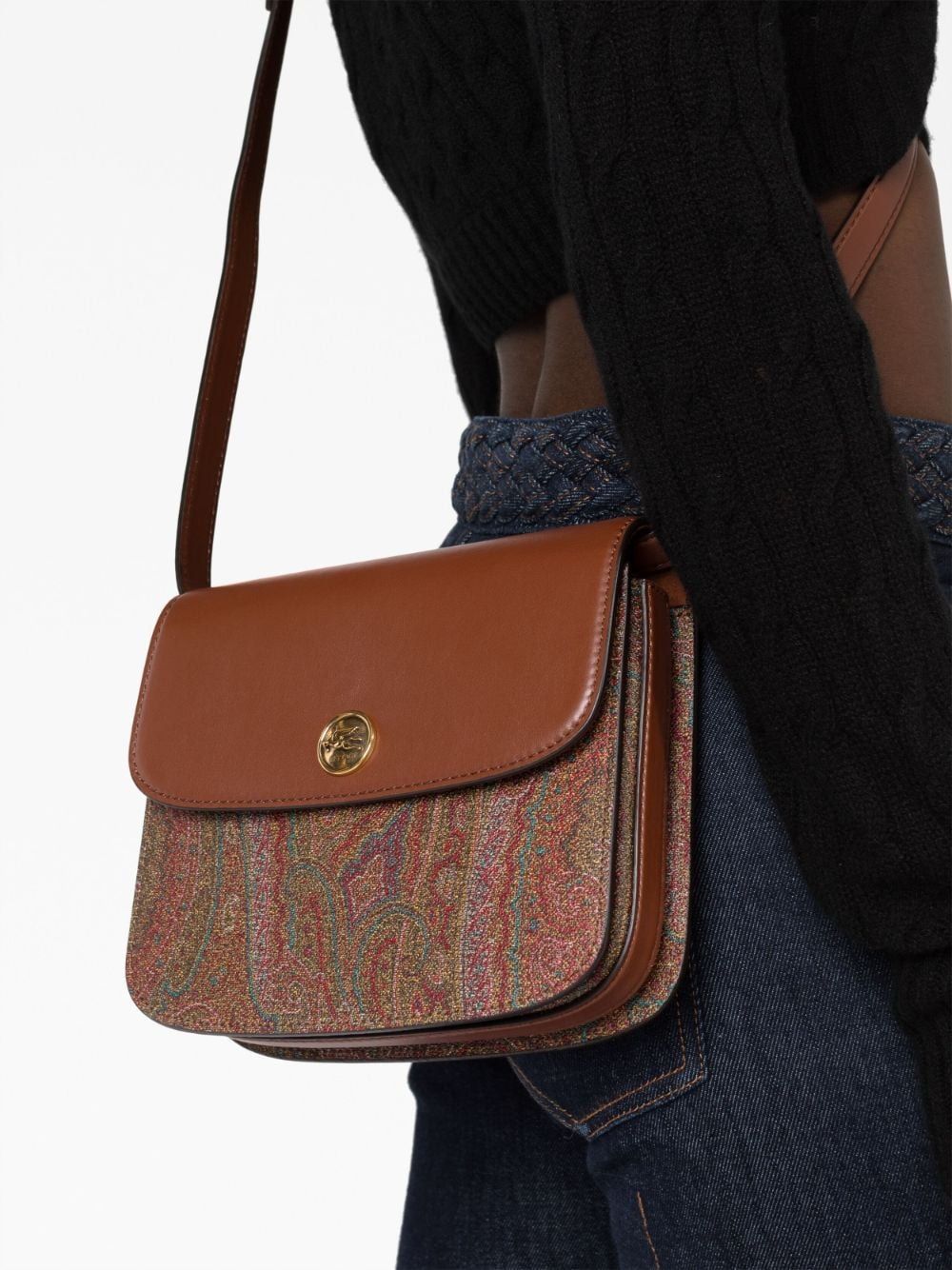 ETRO Paisley Print Panelled Crossbody Handbag