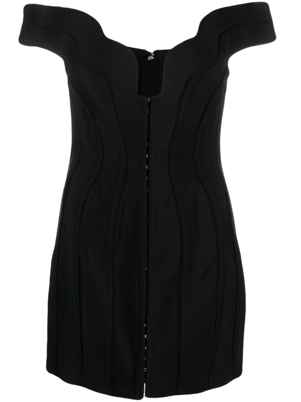 MUGLER Off-Shoulder Corset-Style Mini Dress