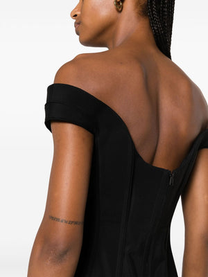 MUGLER Off-Shoulder Corset-Style Mini Dress