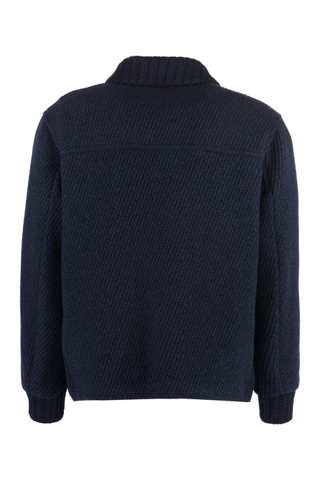 ETRO Men's Blue Wool Knit Jacket