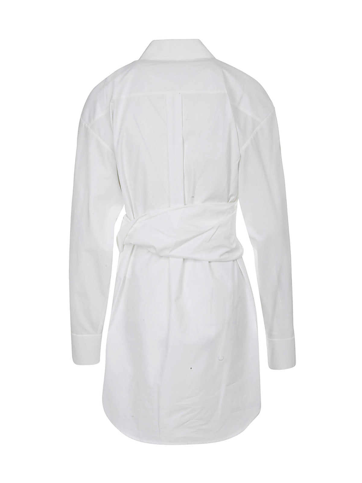 ALEXANDER WANG Pulled Shirt Dress with Back Cummerbund - Mini Length