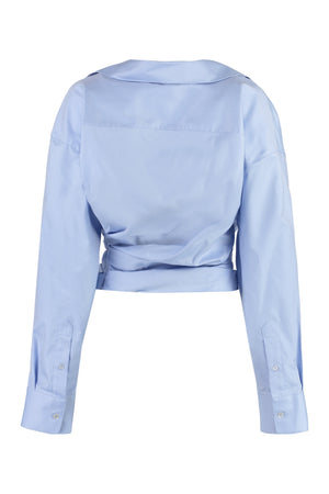 ALEXANDER WANG Draped Shirt - Regular Fit Size 2