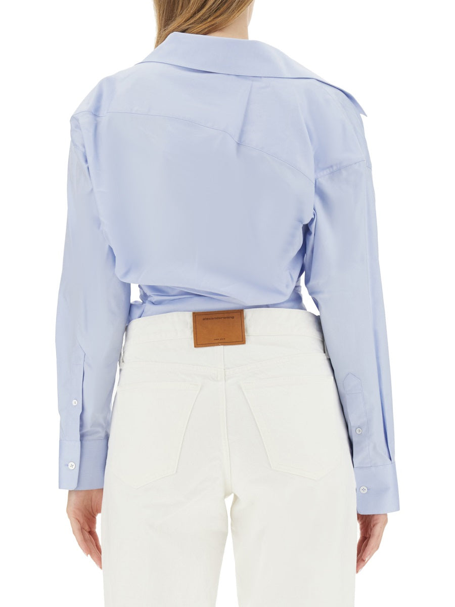 ALEXANDER WANG Draped Shirt - Regular Fit Size 2