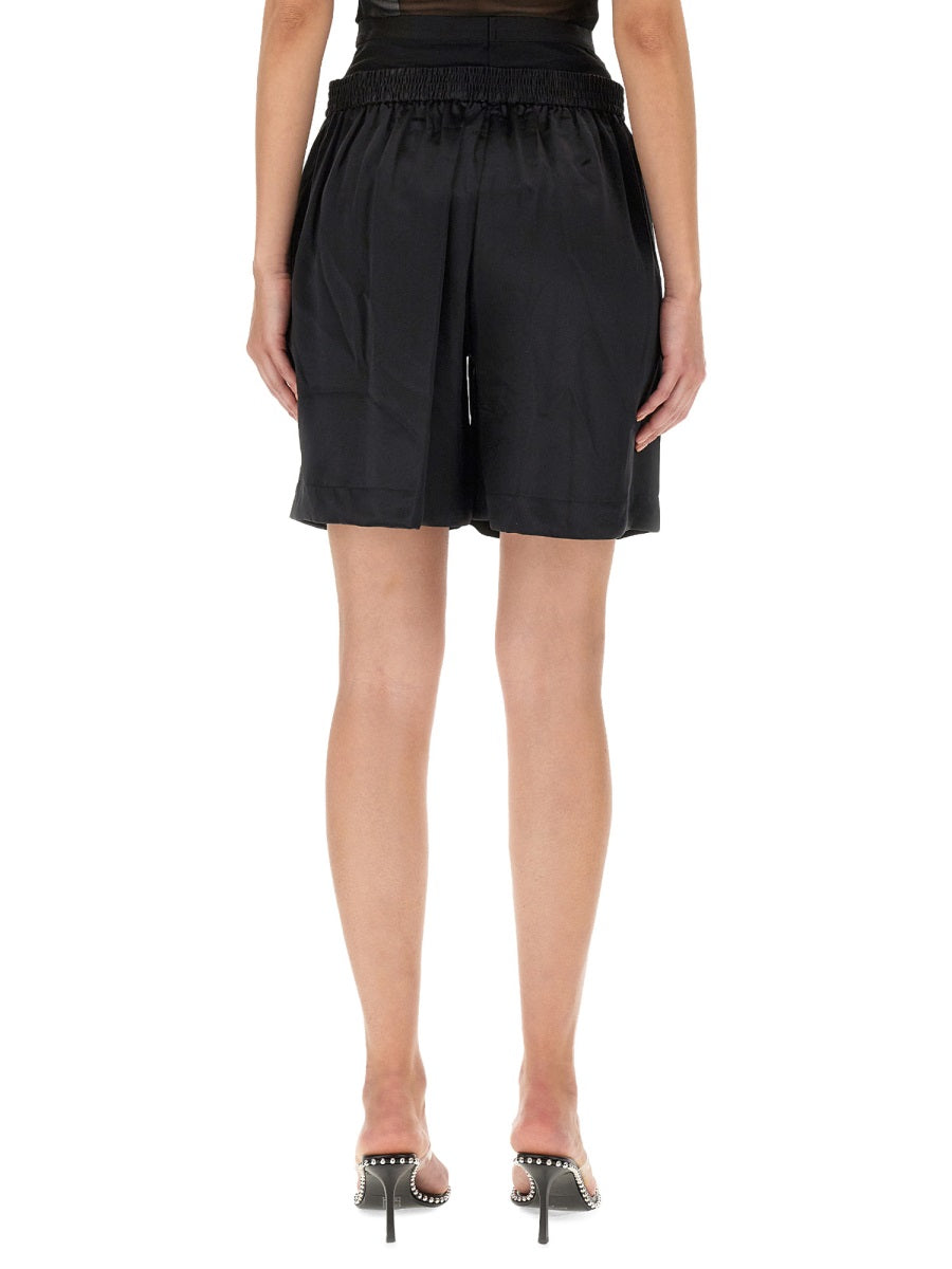 ALEXANDER WANG Layered Boxer Shorts with Stretch Low Waist