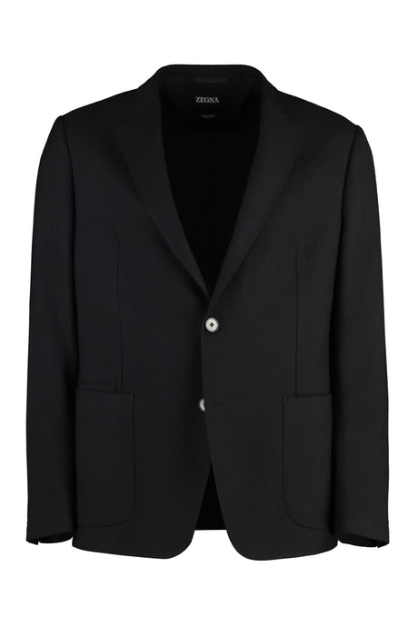 ZEGNA Tailored Single-Breasted Wool Jacket