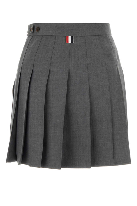 THOM BROWNE Chic Wool Mini Skirt for Women