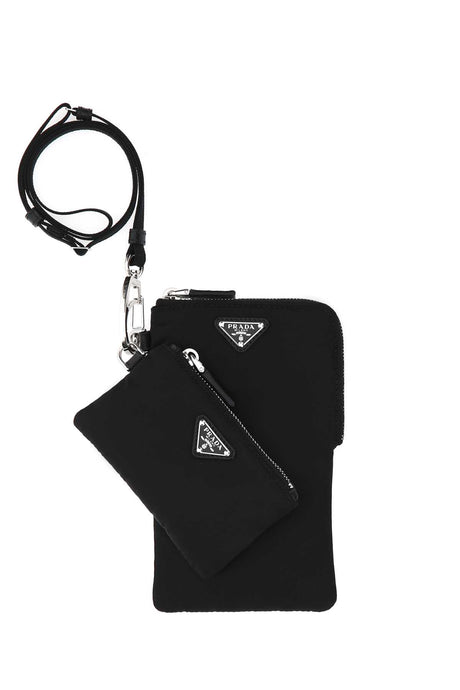 PRADA Black Nylon Mini Phone Case