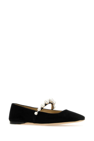 JIMMY CHOO Suede Ade Mini Ballerinas