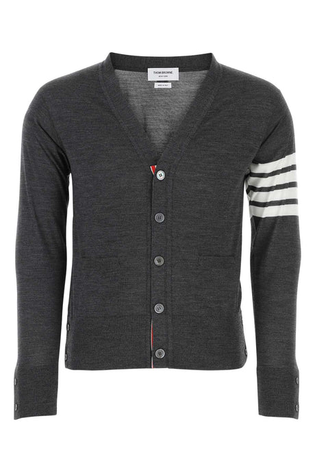 THOM BROWNE Luxurious Merino Wool Cardigan for Men