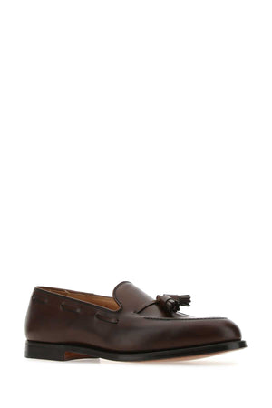 CROCKETT&JONES Chocolate Leather Casual Loafers for Men