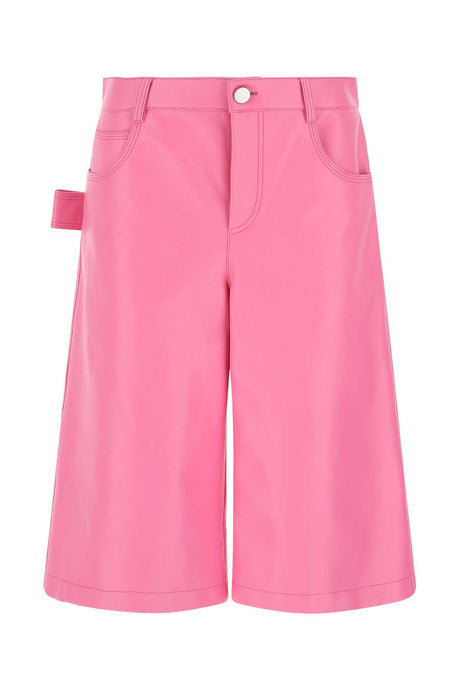 BOTTEGA VENETA Chic Pink Nappa Leather Bermuda Shorts