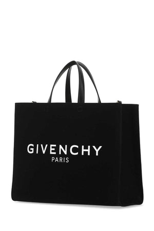 GIVENCHY Medium Black Canvas Shopping Handbag