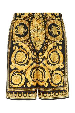 VERSACE Printed Silk Bermuda Shorts