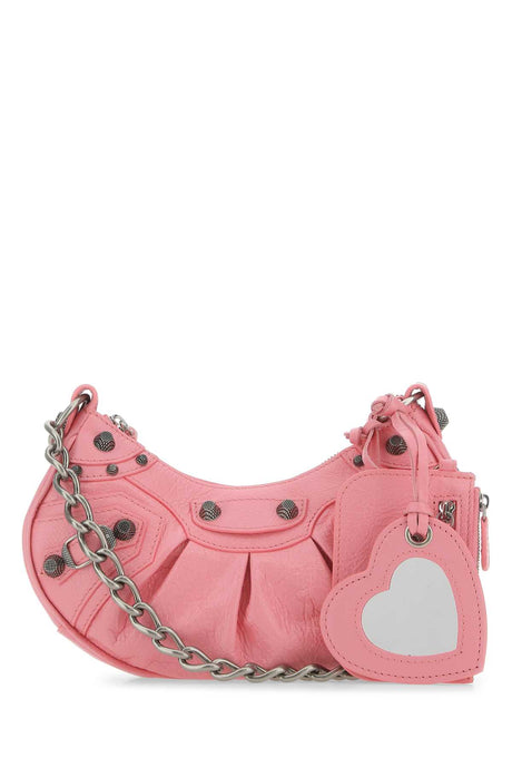 BALENCIAGA Mini Pink Nappa Leather Crossbody Handbag