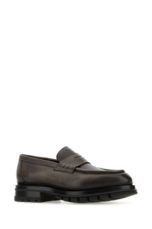 SANTONI Elegant Leather Loafers for Men