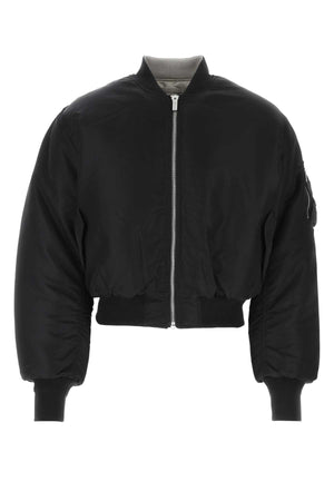 VTMNTS Men's Black Nylon Padded Bomber Jacket