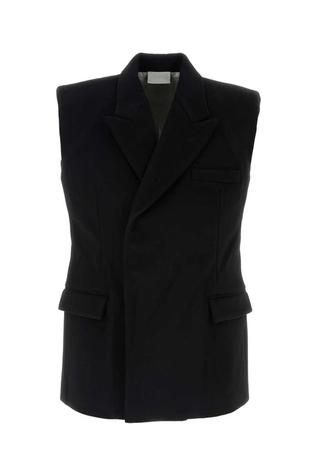 VTMNTS Sleeveless Black Wool Blazer for Modern Men