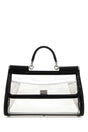 DOLCE & GABBANA Two-tone PVC and Leather Medium Handbag - 29 cm Width