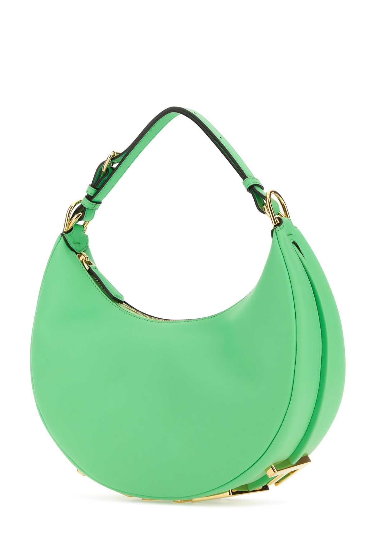 FENDI Mini Green Leather Handbag