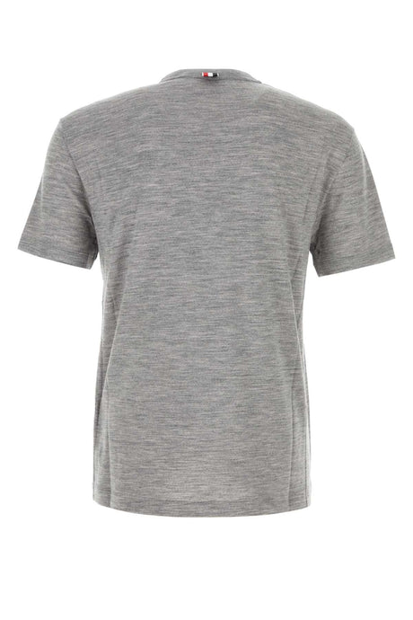 THOM BROWNE Stretch Wool T-Shirt for Men