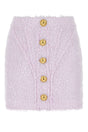 BALMAIN Chic Lilac Boucl&eacute; Mini Skirt