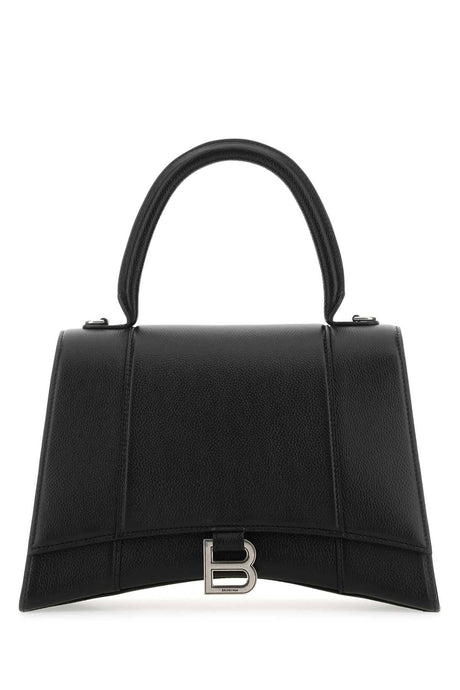 BALENCIAGA Mini Black Leather Hourglass Handbag