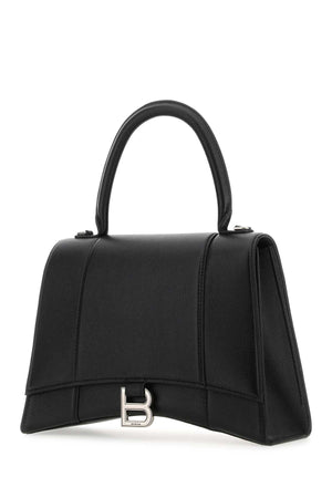 BALENCIAGA Mini Black Leather Hourglass Handbag