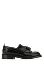 THOM BROWNE Classic Black Leather Loafers for Women