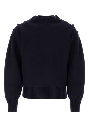 SALVATORE FERRAGAMO Midnight Blue Wool Blend Sweater