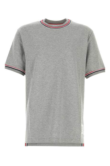 THOM BROWNE Melange Cotton T-Shirt for Men