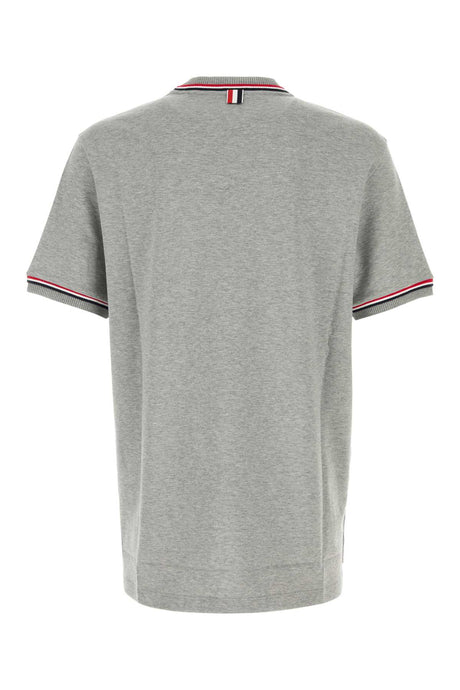 THOM BROWNE Melange Cotton T-Shirt for Men