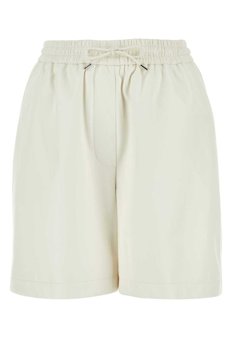 LOEWE Chic White Leather Mini Shorts