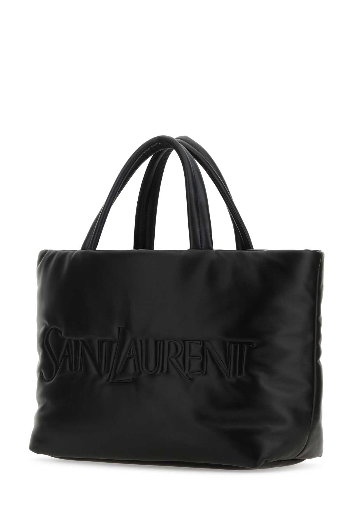 SAINT LAURENT Classic Black Nappa Leather Shopping Handbag - 50 cm x 43 cm x 17 cm