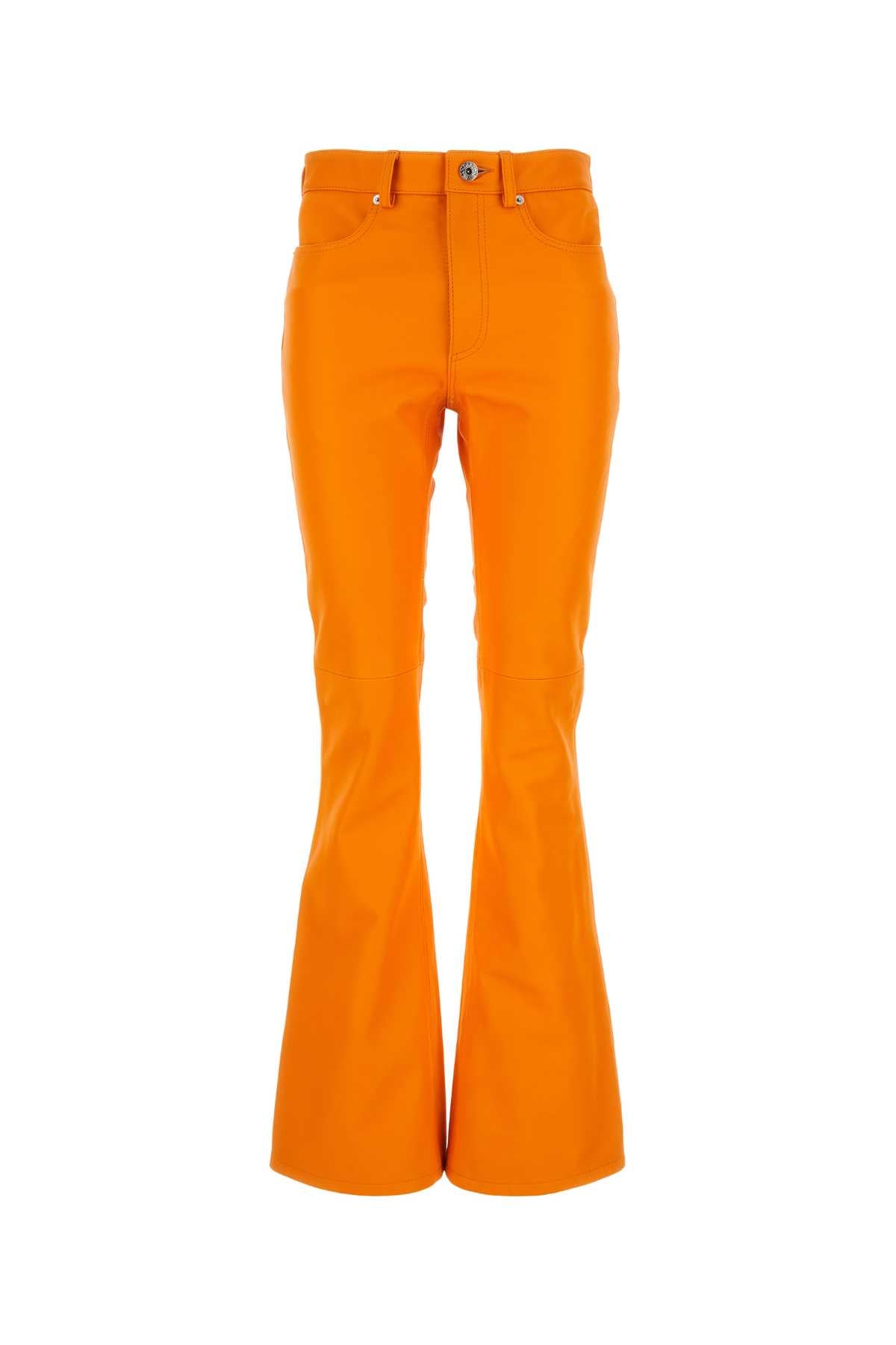 JW ANDERSON Luxe Orange Leather Pants