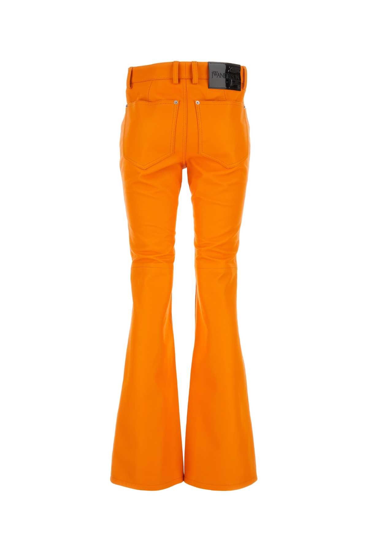 JW ANDERSON Luxe Orange Leather Pants